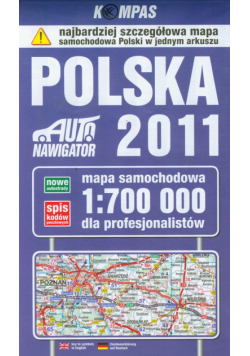 Polska 2011 Mapa samochodowa dla profesjonalistów 1:700 000