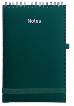 Notes A5 Vivella na spirali z gumką linia zielony