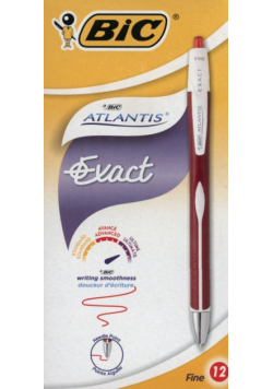 Długopis Atlantis Exact czerwony pudełko 12 sztuk