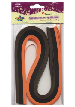 Paski do quillingu 3mm brązowe 200 sztuk