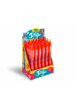 Display Długopis żelowy QUICK DRY czerwony 24 szt. 6001157