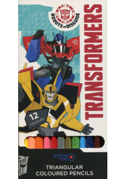 Kredki trójkątne 12 kolorów Transformers
