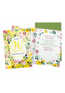 Karnet B6 Urodziny 90 (kwiaty)