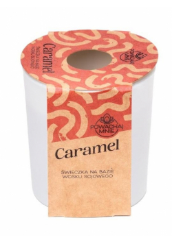 Świeczka sojowa Powąchaj mnie Caramel biała
