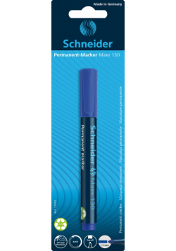 Marker permanentny okrągła końcówka Schneider Maxx 130 niebieski blister