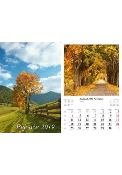 Kalendarz 2019 Pejzaże 13 planszowy RADWAN