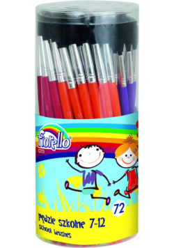 Pędzle akwarelowe w tubie nr 7-12 Fiorello 72 sztuki