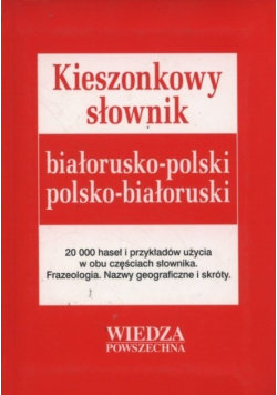 Kieszonkowy słownik białorusko polski  polsko białoruski