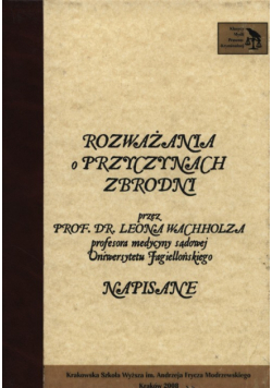 Rozważania o przyczynach zbrodni