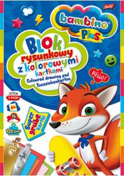 Blok rysunkowy z kolorowymi kartkami A4 16k BAMBINO PLUS (złota, srebrna kartka) Pakiet 10 sztuk