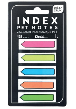 Zakładki indeksujące Pet Strzałki Neon 125szt