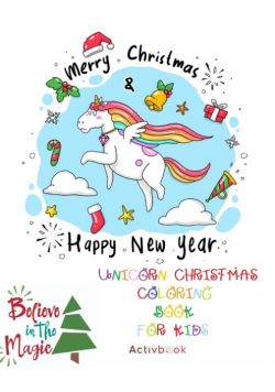 Unicorn Christmas Coloring Book for Kids