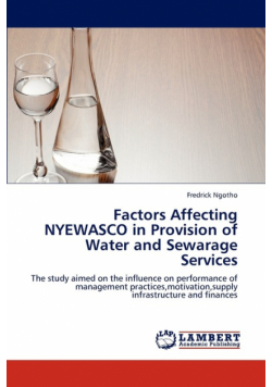 Factors Affecting Nyewasco in Provision of Water and Sewarage Services