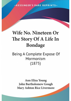 Wife No. Nineteen Or The Story Of A Life In Bondage