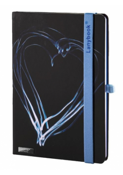 Notes A5 Night Light czarny/niebieski linia