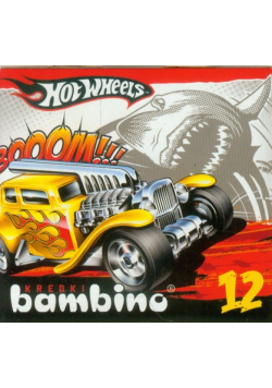 Kredki bambino Hot Wheels 12 kolorów