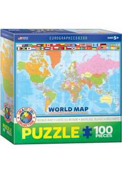 Puzzle 100 Smartkids World Map 6100-1271