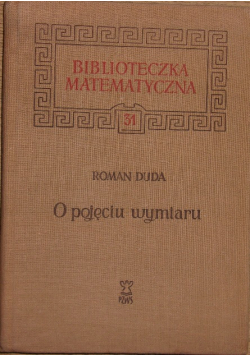 Biblioteka matematyczna O pojęciu wymiaru