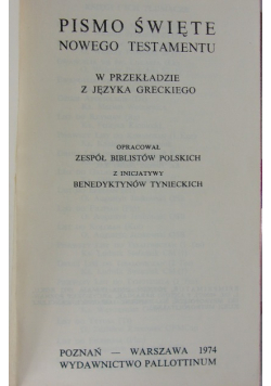 Pismo Święte Nowego Testamentu