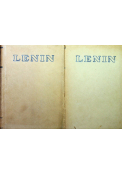 Lenin Dzieła wybrane w dwóch tomach Tom I i II 1948 r.