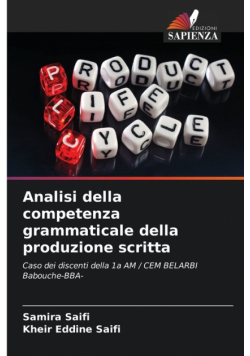 Analisi della competenza grammaticale della produzione scritta