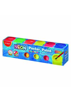 Farby plakatowe neonowe 22ml 6 kolorów