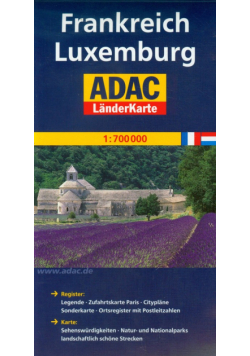ADAC Frankreich Luxemburg mapa drogowa 1:700 000