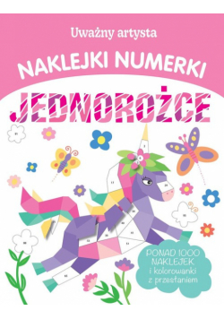 Uważny artysta Naklejki numerki Jednorożce