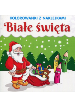 Kolorowanki z naklejkami Białe święta