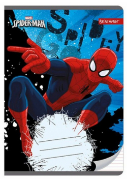 Zeszyt A5 Spider-Man w trzy kolorowe linie 16 kartek 10 sztuk