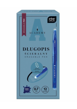 Długopis ścieralny Academy niebieski (12sz)