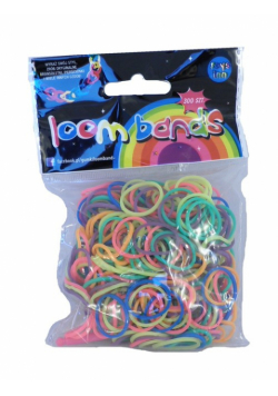 Gumki Loom Bands 300 sztuk kolory neonowe