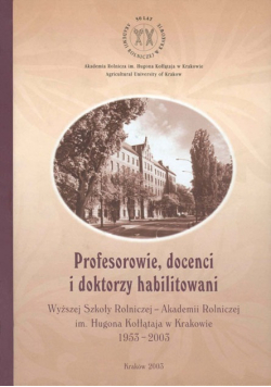 Profesorowie docenci i doktorzy habilitowani