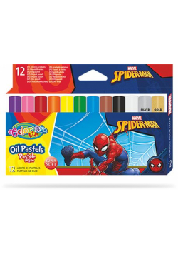 Pastele olejne trójkątne Colorino Kids Spiderman 12 kolorów