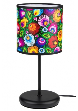 Lampa stojąca - mała łowicka czarna FOLKSTAR
