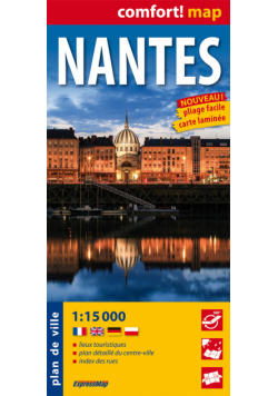 Nantes, laminowany plan miasta 1:15 000, ExpressMap