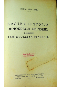 Krótka historja demokracji Ateńskiej