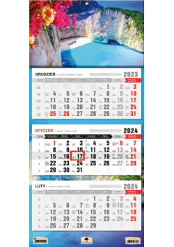 Kalendarz 2024 trójdzielny Zakynthos KT-1 v45