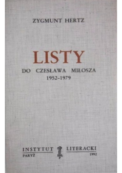 Listy do Czesława Miłosza 1952  1979