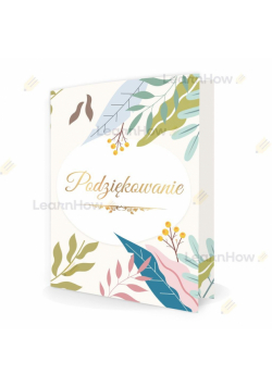 Dyplom A5 składany - Podziękowania Flora 5szt