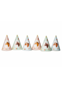 Czapeczki Konie 16cm 6szt