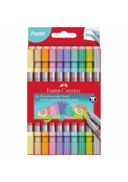 Flamastry dwustronne pastel 10 kol. FABER CASTELL