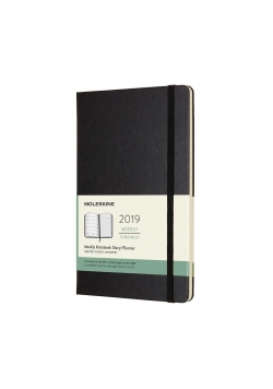 Kalendarz 2019 tygodniowy 12ML tw. czarny