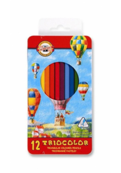 Kredki Triocolor 12 kolorów w metalowej kasetce