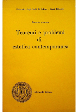 Teoremi e problemi di estetica contemporanea