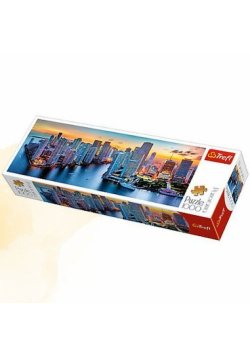 Puzzle Panorama Miami o zmroku 1000