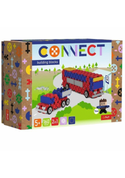 Klocki Connect - Autobus / Auto z naczepą M TREFL