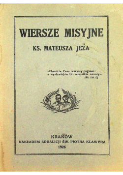 Wiersze misyjne 1926 r.