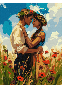 Malowanie po numerach - Zakochana para 30x40cm
