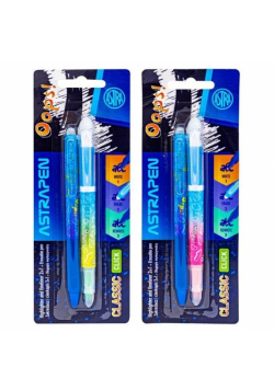 Zakreślacz i cienkopis 2w1 + długopis Astrapen Oops blister 1szt.mix